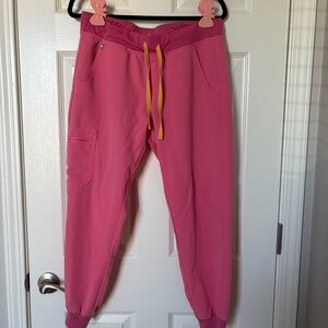 Figs Neon Pink Zamora Joggers - Medium Petite